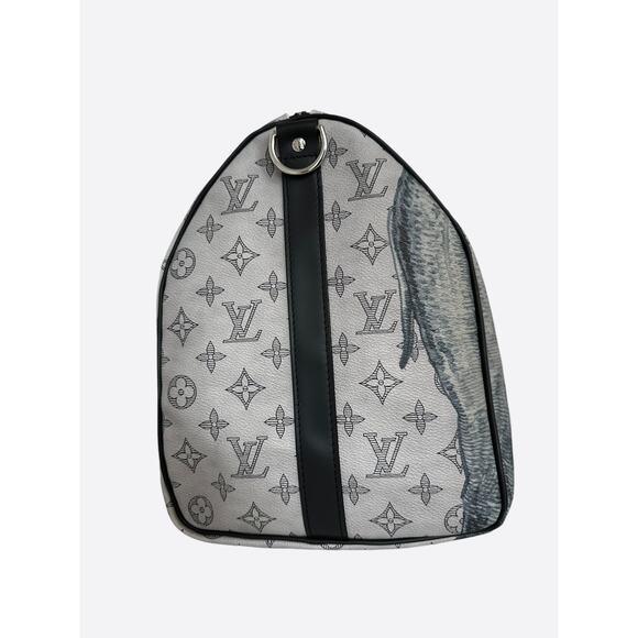 Louis Vuitton Chapman Brothers Cream Elephant Monogram Keepall 45 - Picture 4 of 6